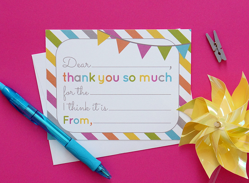 kids thank you cards