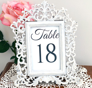 wedding table numbers