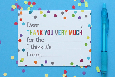 fill in the blank thank you notes | Wedding Advice Cards