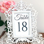 wedding table numbers